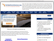 Tablet Screenshot of floridadriverslicenses.org